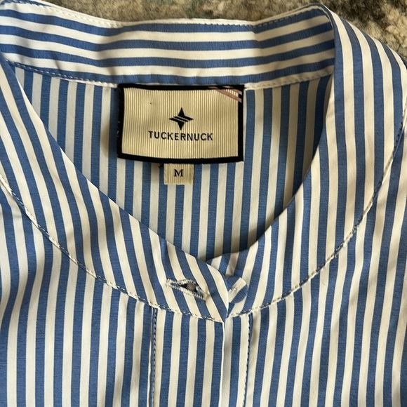 Tuckernuck Women's Striped Royal Shirt Dress Size Medium - Picture 5 of 13